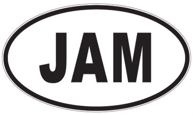 JAM - 3 Letter Initials Oval Magnet