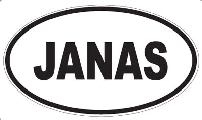 JANAS - Oval Sticker