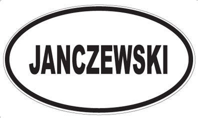 JANCZEWSKI - Oval Sticker