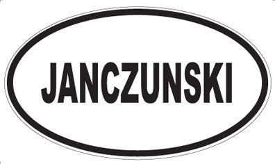 JANCZUNSKI - Oval Sticker