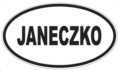 JANECZKO - Oval Sticker
