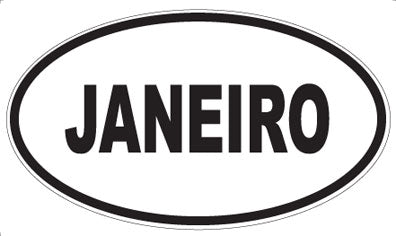 JANEIRO - Oval Magnet