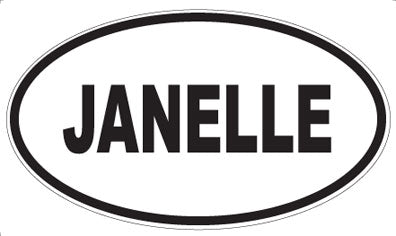 JANELLE - Oval Sticker
