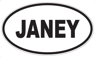 JANEY - Oval Magnet