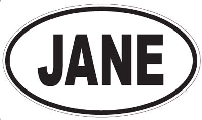 JANE - Oval Sticker