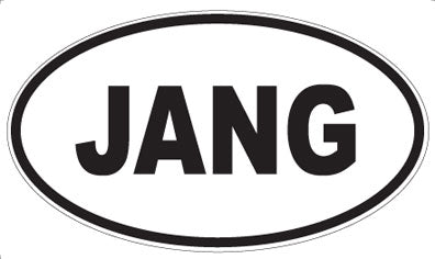 JANG - Oval Sticker