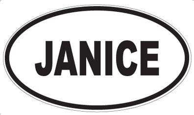JANICE - Oval Sticker