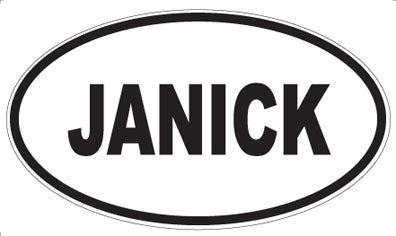JANICK - Oval Sticker