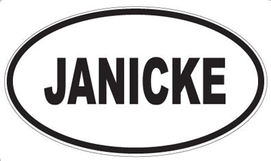 JANICKE - Oval Sticker