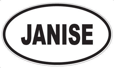 JANISE - Oval Sticker