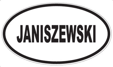 JANISZEWSKI - Oval Magnet