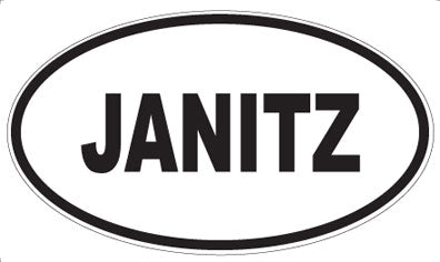 JANITZ - Oval Sticker