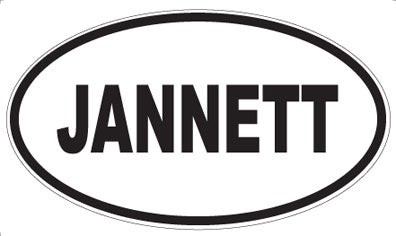 JANNETT - Oval Sticker