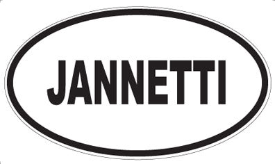 JANNETTI - Oval Sticker