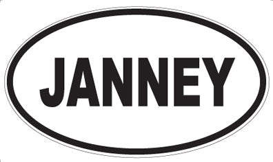 JANNEY - Oval Sticker