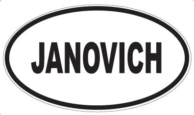 JANOVICH - Oval Sticker
