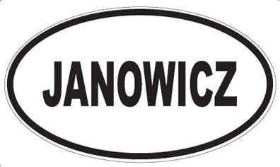 JANOWICZ - Oval Sticker