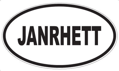 JANRHETT - Oval Sticker
