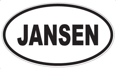 JANSEN - Oval Sticker