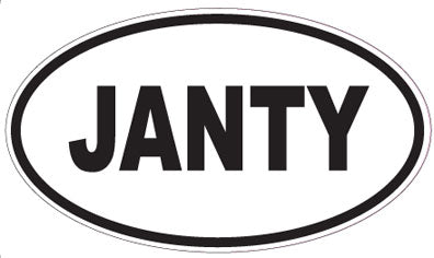JANTY - Oval Sticker