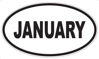 JANUARY - Oval Magnet