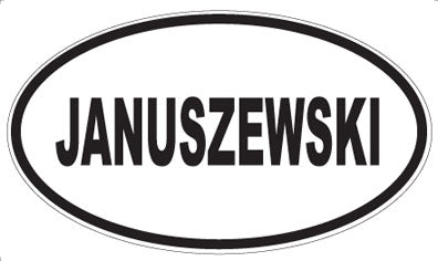 JANUSZEWSKI - Oval Sticker