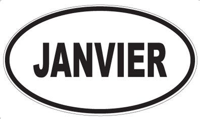 JANVIER - Oval Sticker