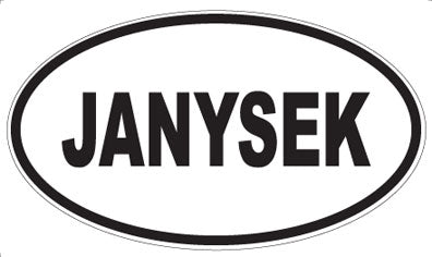 JANYSEK - Oval Sticker