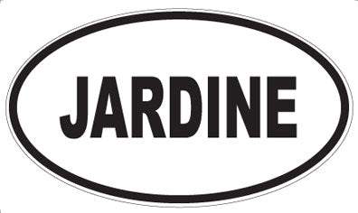 JARDINE - Oval Sticker