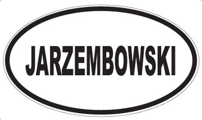 JARZEMBOWSKI - Oval Sticker