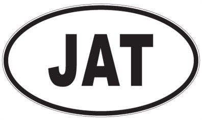JAT - 3 Letter Initials Oval Magnet
