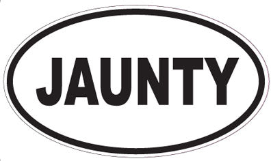 JAUNTY - Oval Sticker