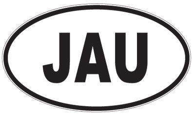 JAU - 3 Letter Initials Oval Magnet