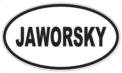 JAWORSKY - Oval Magnet