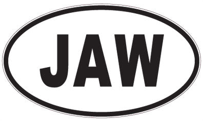JAW - 3 Letter Initials Oval Magnet
