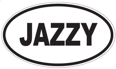 JAZZY - Oval Sticker