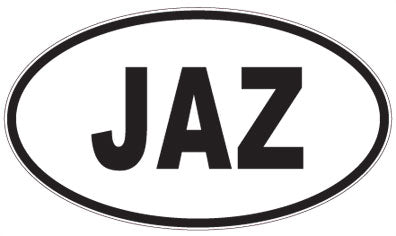 JAZ - 3 Letter Initials Oval Magnet