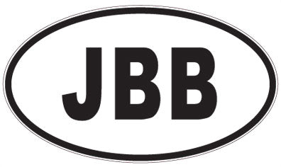JBB - 3 Letter Initials Oval Magnet