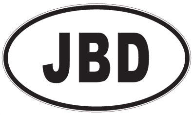JBD - 3 Letter Initials Oval Magnet