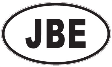 JBE - 3 Letter Initials Oval Sticker