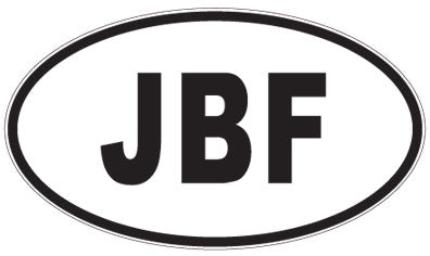 JBF - 3 Letter Initials Oval Magnet