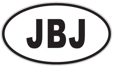 JBJ - 3 Letter Initials Oval Magnet