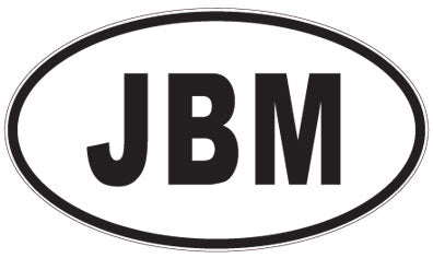 JBM - 3 Letter Initials Oval Sticker