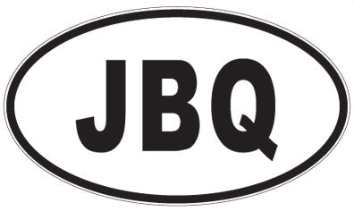 JBQ - 3 Letter Initials Oval Magnet