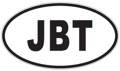 JBT - 3 Letter Initials Oval Magnet