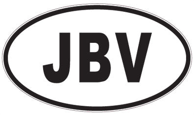 JBV - 3 Letter Initials Oval Magnet