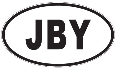 JBY - 3 Letter Initials Oval Magnet