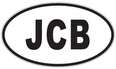 JCB - 3 Letter Initials Oval Sticker