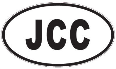 JCC - 3 Letter Initials Oval Sticker