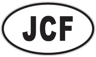 JCF - 3 Letter Initials Oval Magnet